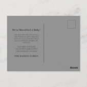 We hebben het Briefkaart van de Aankondiging van L (Achterkant)