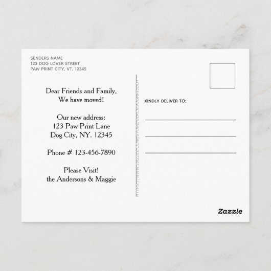 We hebben het Briefkaart van de Beweging van de Aa (Achterkant)