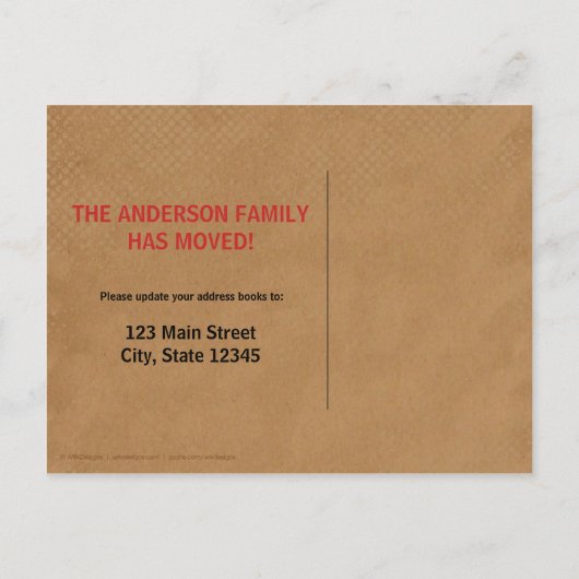 We hebben het Briefkaart van de kartonnen doos ver (Achterkant)