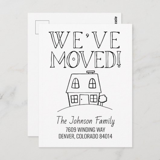 We hebben het Briefkaart 'Verschuivende aankondigi (Voorkant / Achterkant)