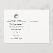 We hebben het Briefkaart 'Verschuivende aankondigi (Achterkant)