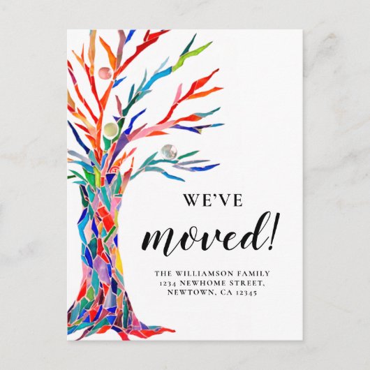 We hebben het Briefkaart 'Verschuivende aankondigi (Voorkant)