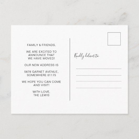 We hebben het Briefkaart voor het aankondigen van (Achterkant)