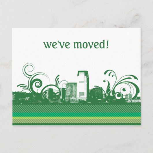 We hebben het City Skyline Briefkaart verplaatst (Voorkant)