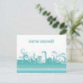 We hebben het City Skyline Briefkaart verplaatst (Staand voorkant)