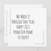 We hebben het dat jaar doorgemaakt. Gelukkig nieuw (Voorkant / Achterkant)