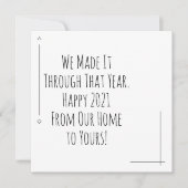 We hebben het dat jaar doorgemaakt. Gelukkig nieuw (Voorkant)