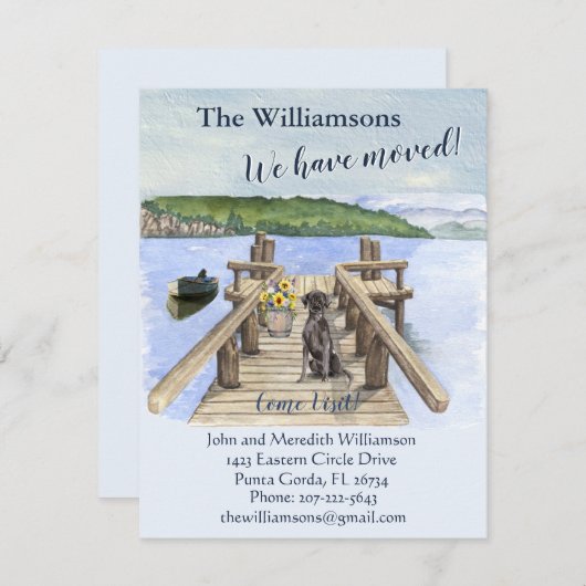 We hebben het Dog Lake Boat Mountain Dock Move Aankondiging (Voorkant / Achterkant)
