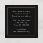 We hebben het eenvoudige, moderne startadres invoe informatiekaartje (Achterkant)