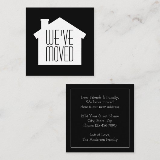 We hebben het eenvoudige, moderne startadres invoe informatiekaartje (Voorkant / Achterkant)