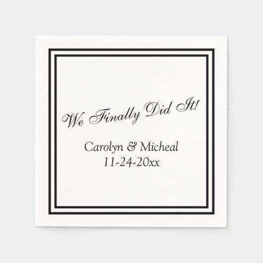 We hebben het eindelijk op maat gemaakt Verloving Servet (Voorkant)