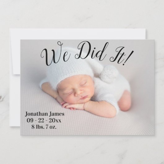 We hebben het foto gemaakt met het script Gender N Aankondiging (Voorkant)