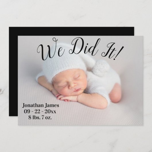 We hebben het foto gemaakt met het script Gender N Aankondiging (Voorkant / Achterkant)