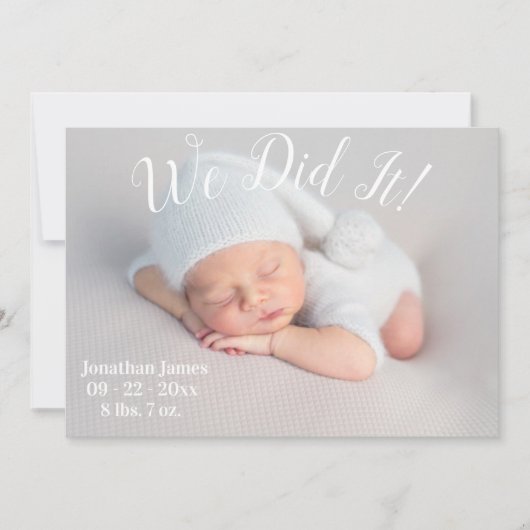 We hebben het foto gemaakt met het script Gender N Aankondiging (Voorkant)