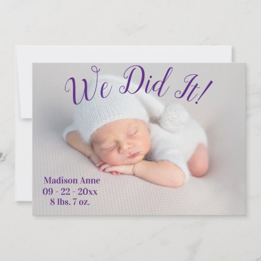 We hebben het foto gemaakt met het script Gender N Aankondiging (Voorkant)