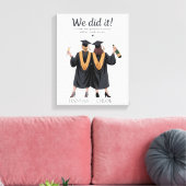 We Hebben Het Gedaan Beste Vrienden Afstudeer Illu Canvas Afdruk (Insitu (Woonkamer))