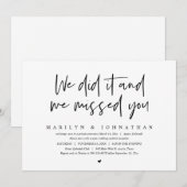 We hebben het gedaan en we misten je, Trouwdag  In Kaart (Voorkant / Achterkant)