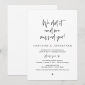 We hebben het gedaan, gemist, Zwart, Trouw Elopeme Kaart (Voorkant / Achterkant)