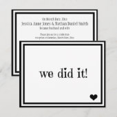 We hebben het gedaan kaart (Voorkant / Achterkant)