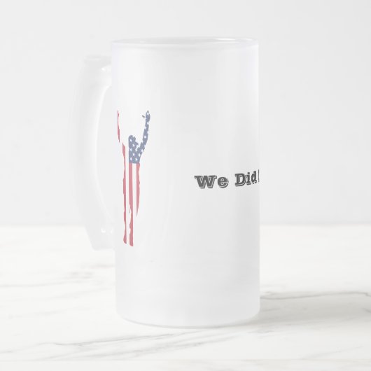 We hebben het gedaan! matglas bierpul (Voorkant links)