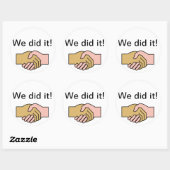 We hebben het gedaan! ronde sticker (Vel)