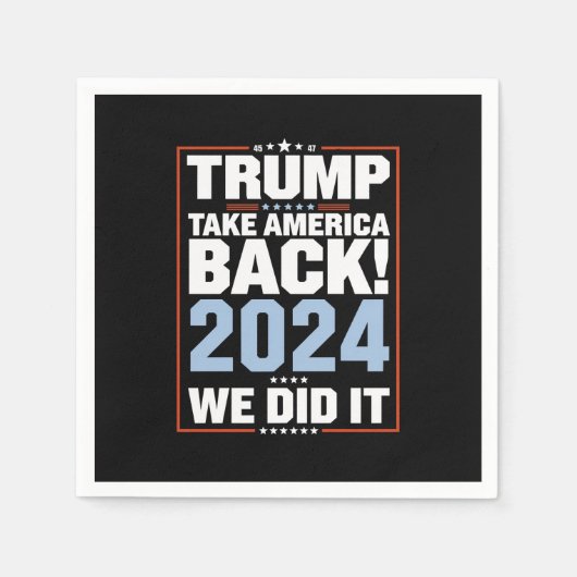 We hebben het gedaan Trump USA Flag President 47 T Servet (Voorkant)