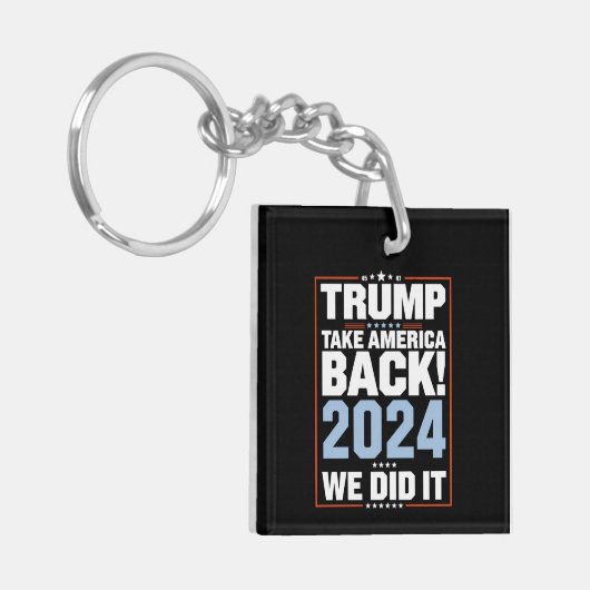 We hebben het gedaan Trump USA Flag President 47 T Sleutelhanger (Voorkant Links)