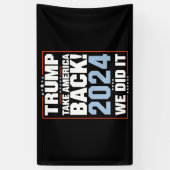 We hebben het gedaan Trump USA Flag President 47 T Spandoek (Verticaal)