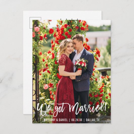 We hebben het gehuwde paardenpenseelscript briefkaart (Voorkant / Achterkant)