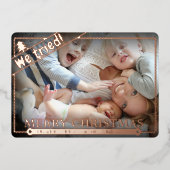 We hebben het geprobeerd | Grappige Kerst | Horizo Folie Feestdagenkaart (Voorkant)