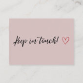 We hebben het handschrift Red Hearts Dusty Roos ve Visitekaartje (Achterkant)