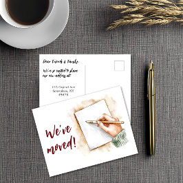 We hebben het handschrift verplaatst briefkaart