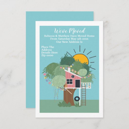 We hebben het Huis van de Boom en de Zon verplaats Aankondiging (Voorkant / Achterkant)