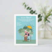 We hebben het huis van de boom en de zon verplaats aankondigingskaart (Staand voorkant)