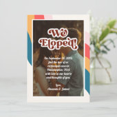 We hebben het huwelijk van 70 jaar met de moderne  aankondiging (Staand voorkant)