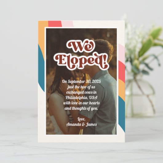 We hebben het huwelijk van 70 jaar met de moderne  aankondiging (Staand voorkant)