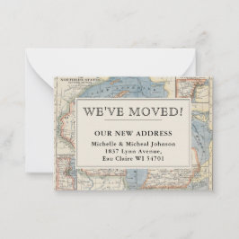 We hebben het Kaart Wisconsin Michigan Adres verp Notitiekaartje