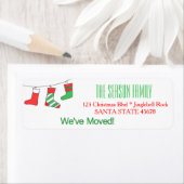 We hebben het kerstcadeaulabel met kerst verplaats etiket (Insitu)