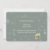 We hebben het kerstdorp verplaatst kaart (Achterkant)