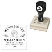 We hebben het kerstfeestelijke kerstontbijthuis ve rubberstempel (Gestempeld)