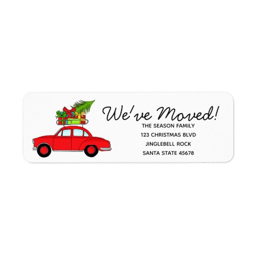 We hebben het kerstlabel van de auto verplaatst etiket (Voorkant)