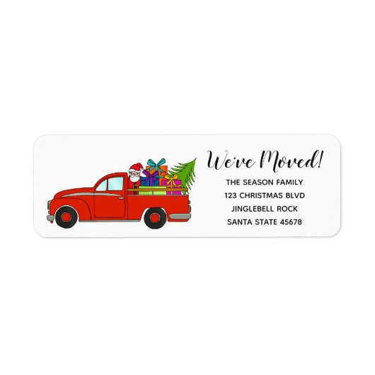We hebben het kerstlabel van de auto verplaatst etiket (Voorkant)