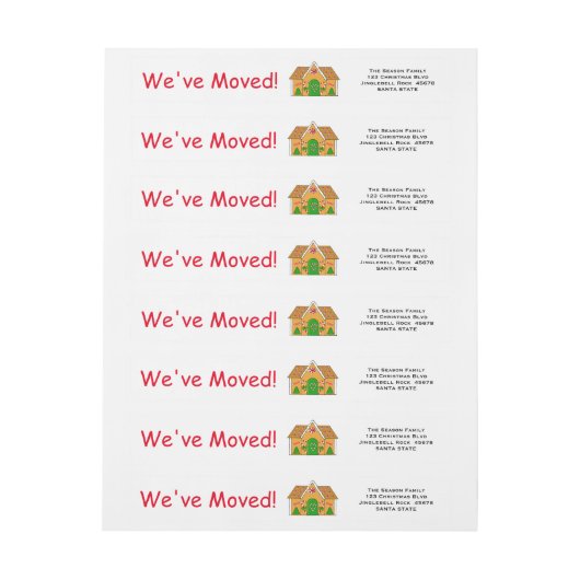 We hebben het kerstlabel van Gingerbrood huis verp (Vel)