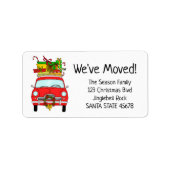 We hebben het kerstlabel van Retro Car verplaatst Etiket (Voorkant)