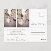 We hebben het Knot Elopement Briefkaart gebonden (Achterkant)