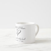 We hebben het konijnenhart vastgebonden espresso kop (Voorkant rechts)