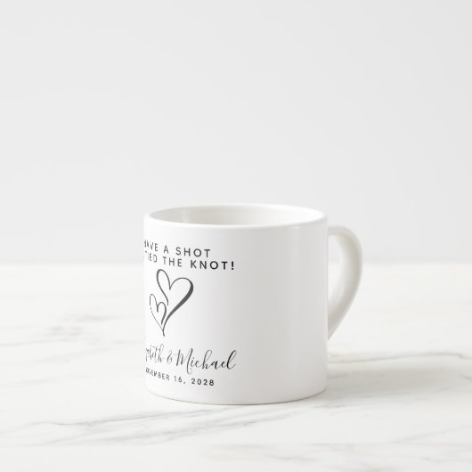 We hebben het konijnenhart vastgebonden espresso kop (Voorkant rechts)