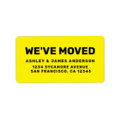 We hebben het label Bright Geel adres verplaatst (Voorkant)