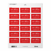 We hebben het label Bright Red New Address verplaa (Full Sheet)