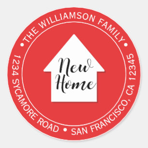 We hebben het label Bright Red New Home Address ve